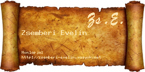 Zsemberi Evelin névjegykártya