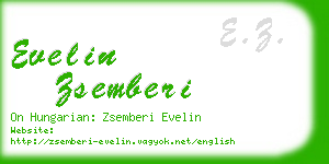 evelin zsemberi business card